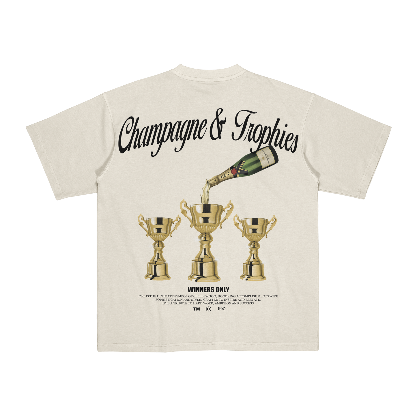 Champagne & Trophies Signature Tee (Off White)