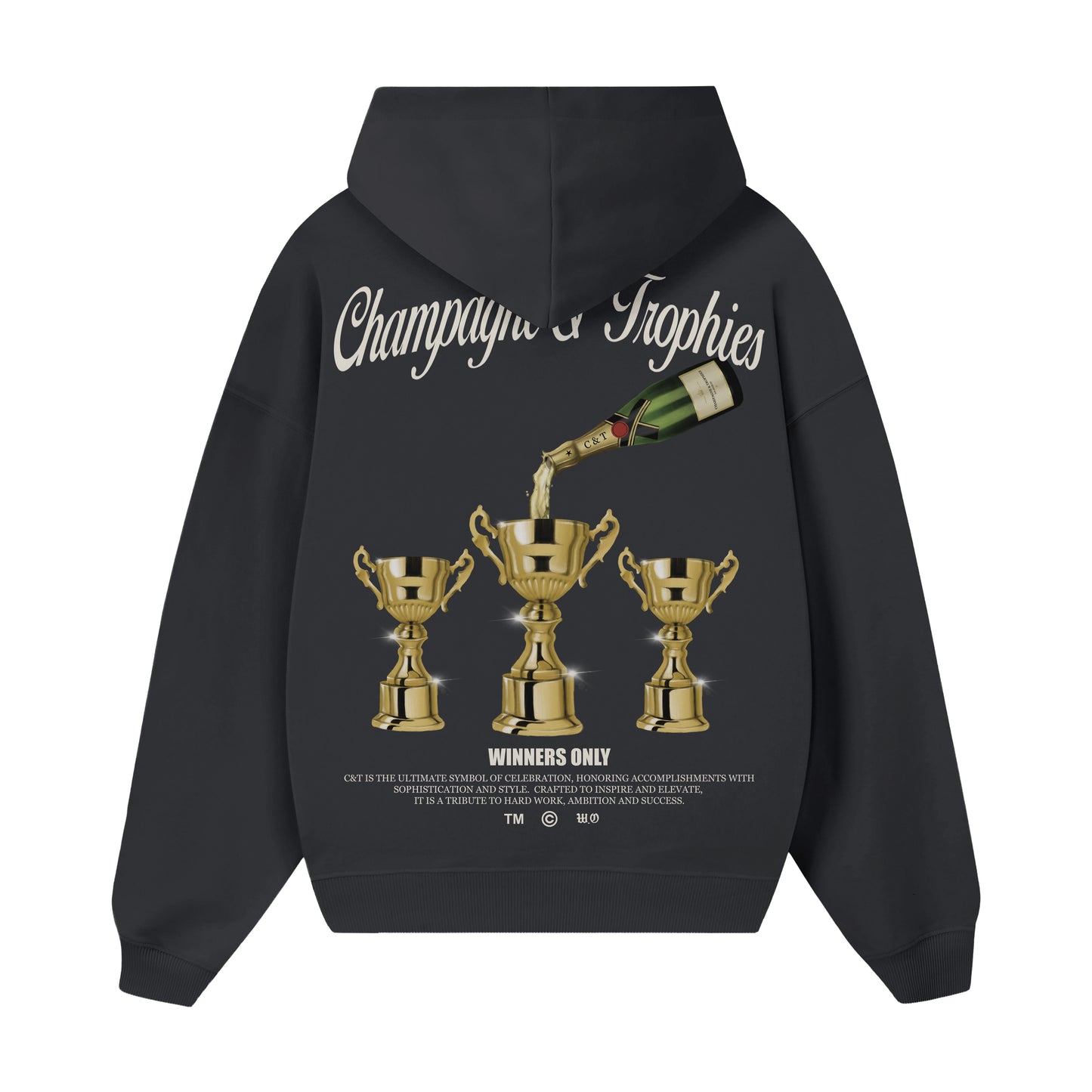 Champagne & Trophies Hoodie (GREY)